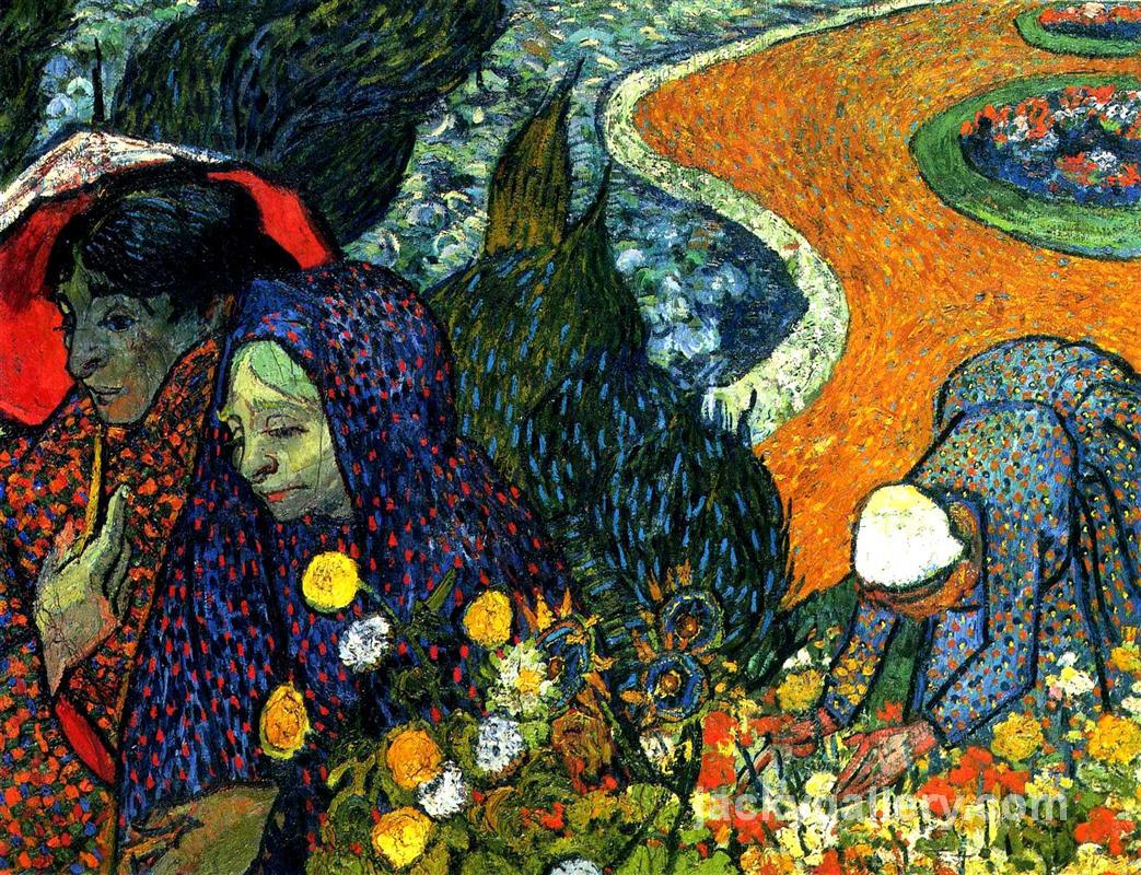 Ladies of Arles Memories of the Garden at Etten, Van Gogh painting